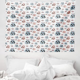 Tapiz abakuhaus Wanderlust mundo animal mapa dibujos Hogar - Accesorios y Decoración Naty Shop Gris Azul 150L X 110B Cm