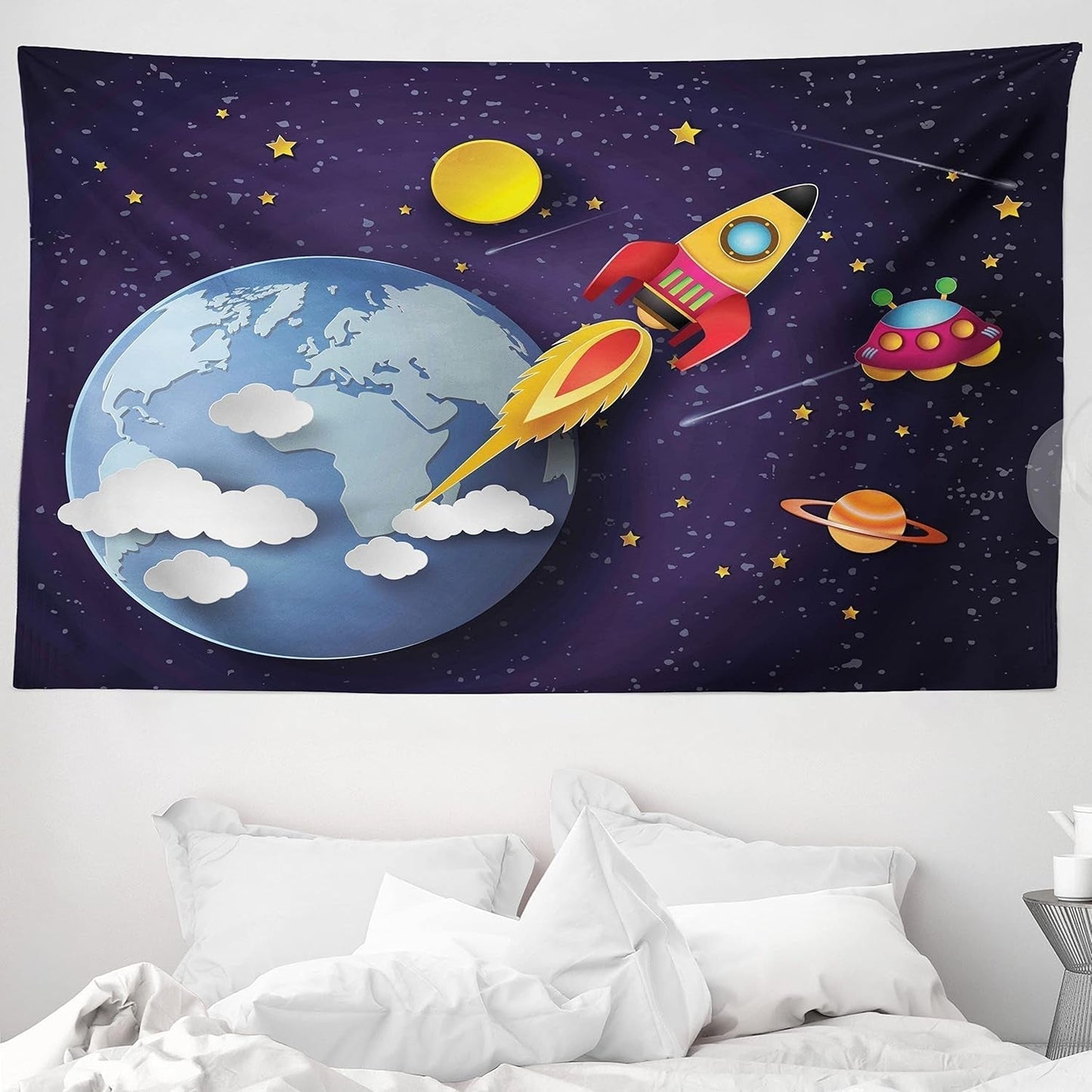 Tapiz abakuhaus Wanderlust mapa animal del mundo de dibujos animados - Naty Shop