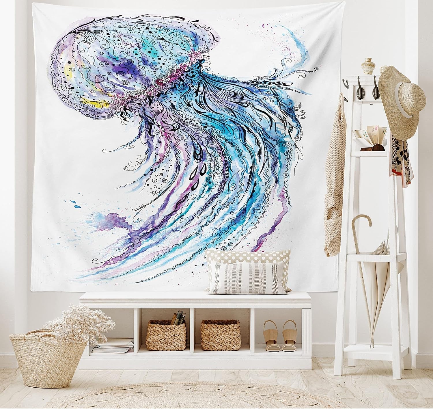 Tapiz abakuhaus Wanderlust mapa animal del mundo de dibujos animados - Naty Shop