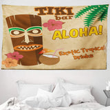 Tapiz abakuhaus Wanderlust mundo animal mapa dibujos Hogar - Accesorios y Decoración Naty Shop Crema Marrón 230L X 140B Cm
