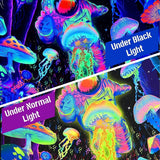Tapiz alishomtll luz negra arte abstracto de pared Hogar - Accesorios y Decoración Naty Shop