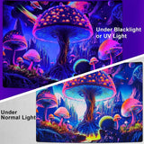 Tapiz alishomtll seta luz negra fase lunar Hogar - Accesorios y Decoración Naty Shop