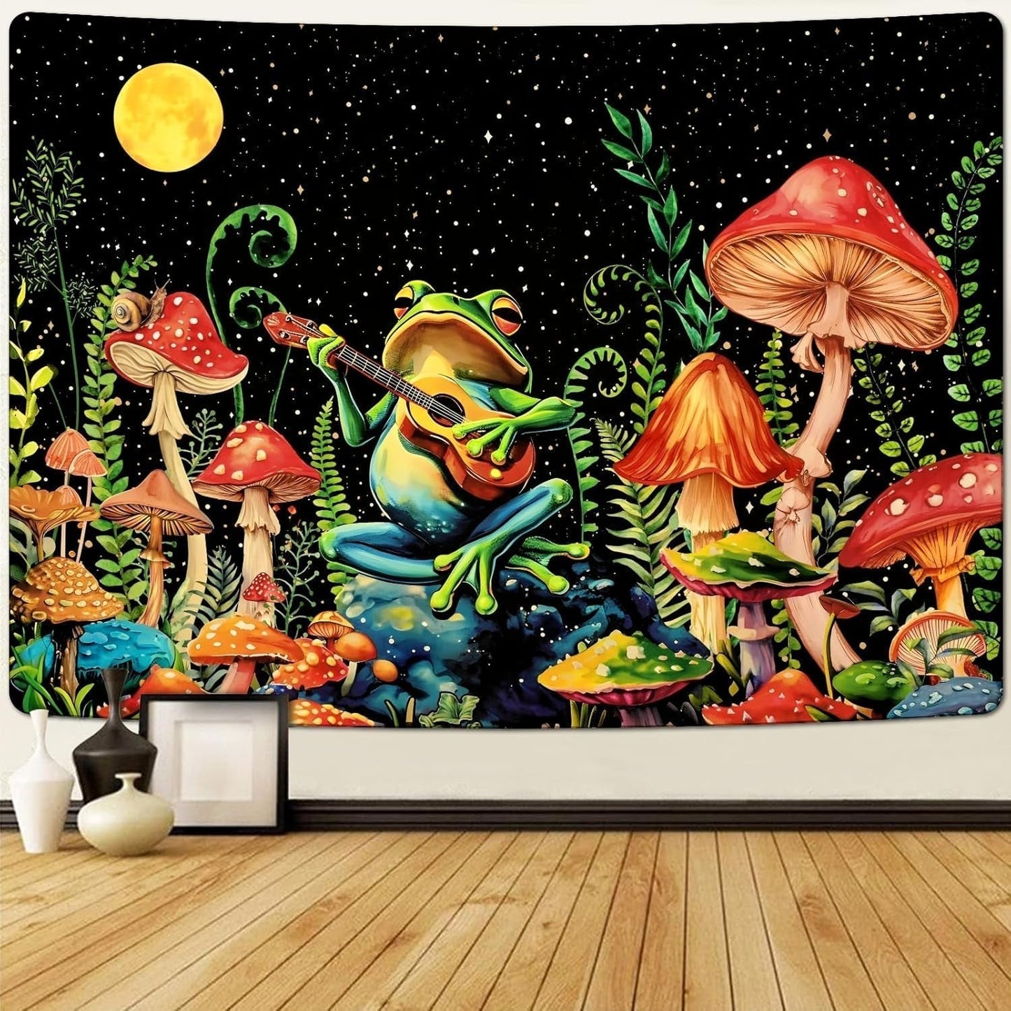 Tapiz alishomtll rana seta luna estrellas colorido Hogar - Accesorios y Decoración Naty Shop Multi 150L X 130B Cm