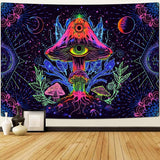 Tapiz alishomtll seta fluorescente mandala luz negra Hogar - Accesorios y Decoración Naty Shop