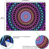 Tapiz alishomtll mandala de colores luz negra art Hogar - Accesorios y Decoración Naty Shop