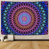 Tapiz alishomtll mandala de colores luz negra art Hogar - Accesorios y Decoración Naty Shop