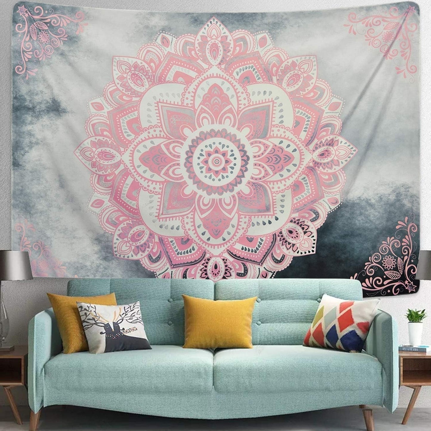 Tapiz alishomtll mandala indio bohemio lienzo Hogar - Accesorios y Decoración Naty Shop