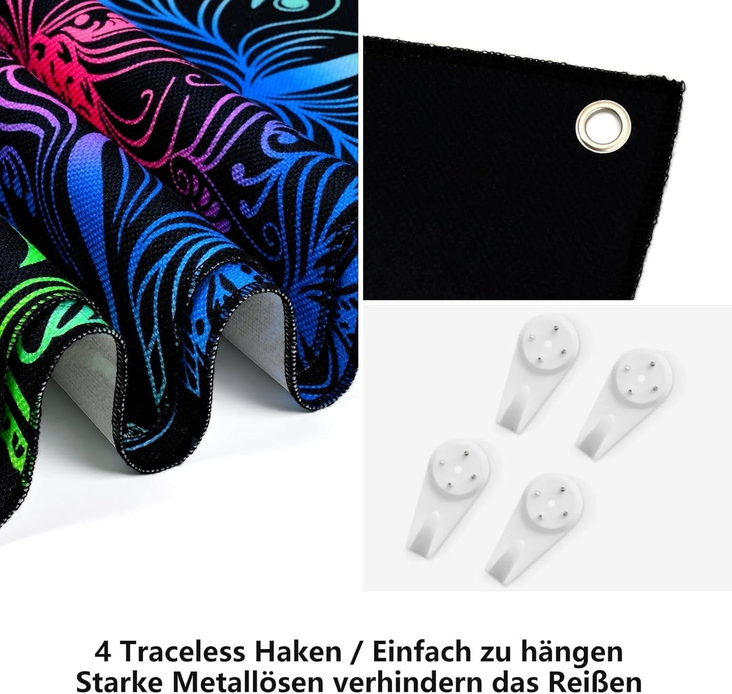 Tapiz alishomtll pack mandala bohemio reactivo vertical Hogar - Accesorios y Decoración Naty Shop