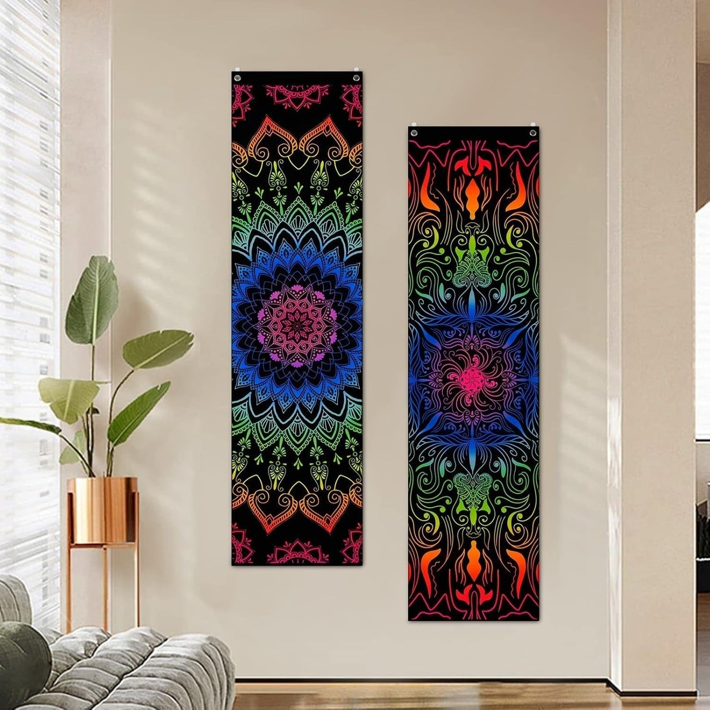 Tapiz alishomtll pack mandala bohemio reactivo vertical Hogar - Accesorios y Decoración Naty Shop
