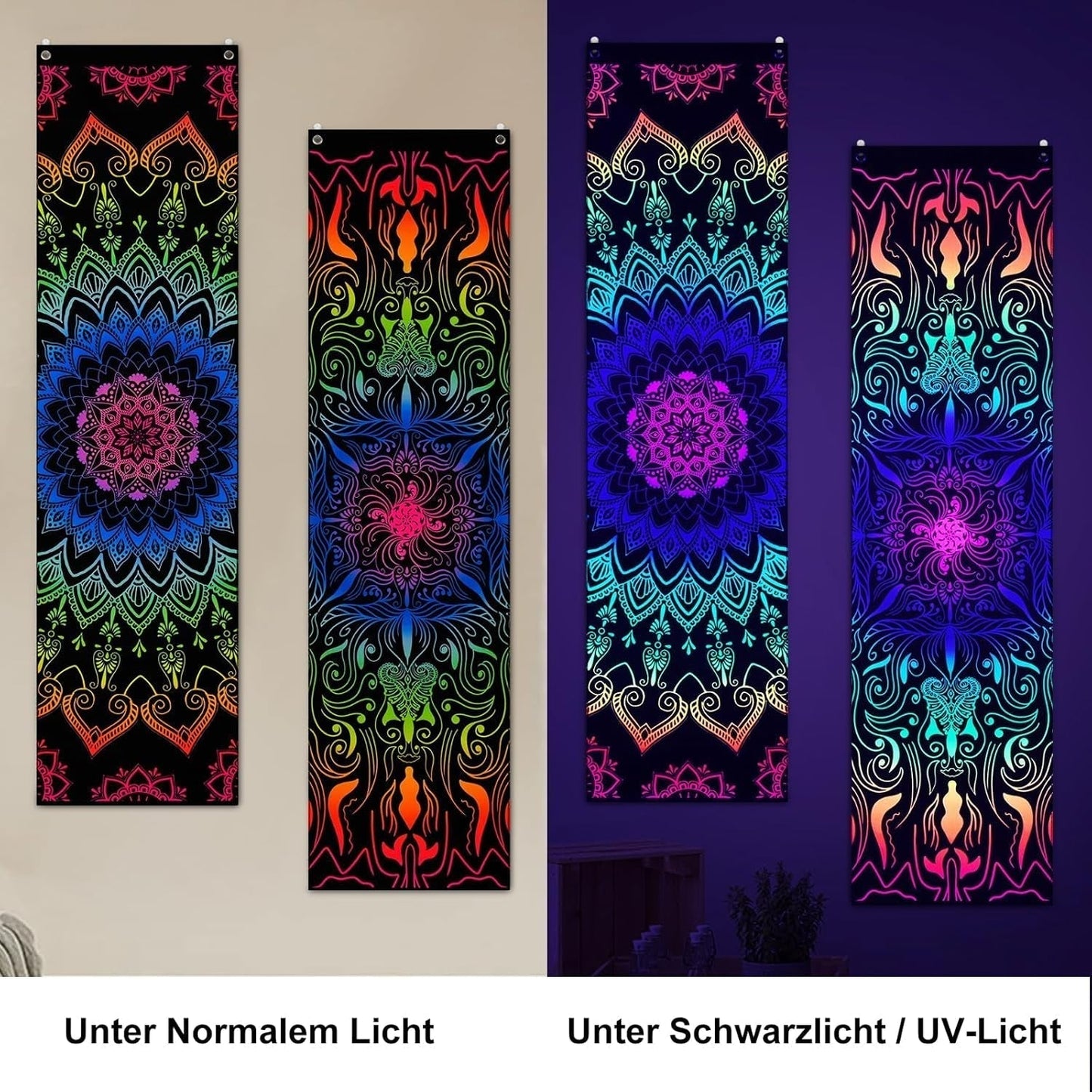 Tapiz alishomtll pack mandala bohemio reactivo vertical Hogar - Accesorios y Decoración Naty Shop