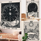 Tapiz alishomtll tarot set sol luna estrellas Hogar - Accesorios y Decoración Naty Shop