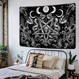 Tapiz alishomtll serpiente bruja estética pentagrama gótico pared Hogar - Accesorios y Decoraciones Naty Shop