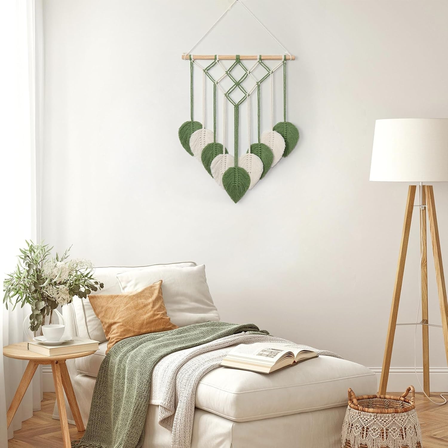 Tapiz tapiz astnico tejido hojas verdes Hogar - Accesorios y Decoración Naty Shop