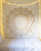 Tapiz dorado metálico manta de playa mandala de algodón indio Hogar - Accesorios y Decoraciones Naty Shop Default Title