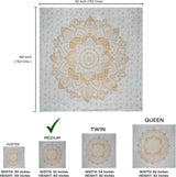 Tapiz mandala dorado metálico manta de playa de algodón indio Casa - Accesorios y Decoraciones Naty Shop