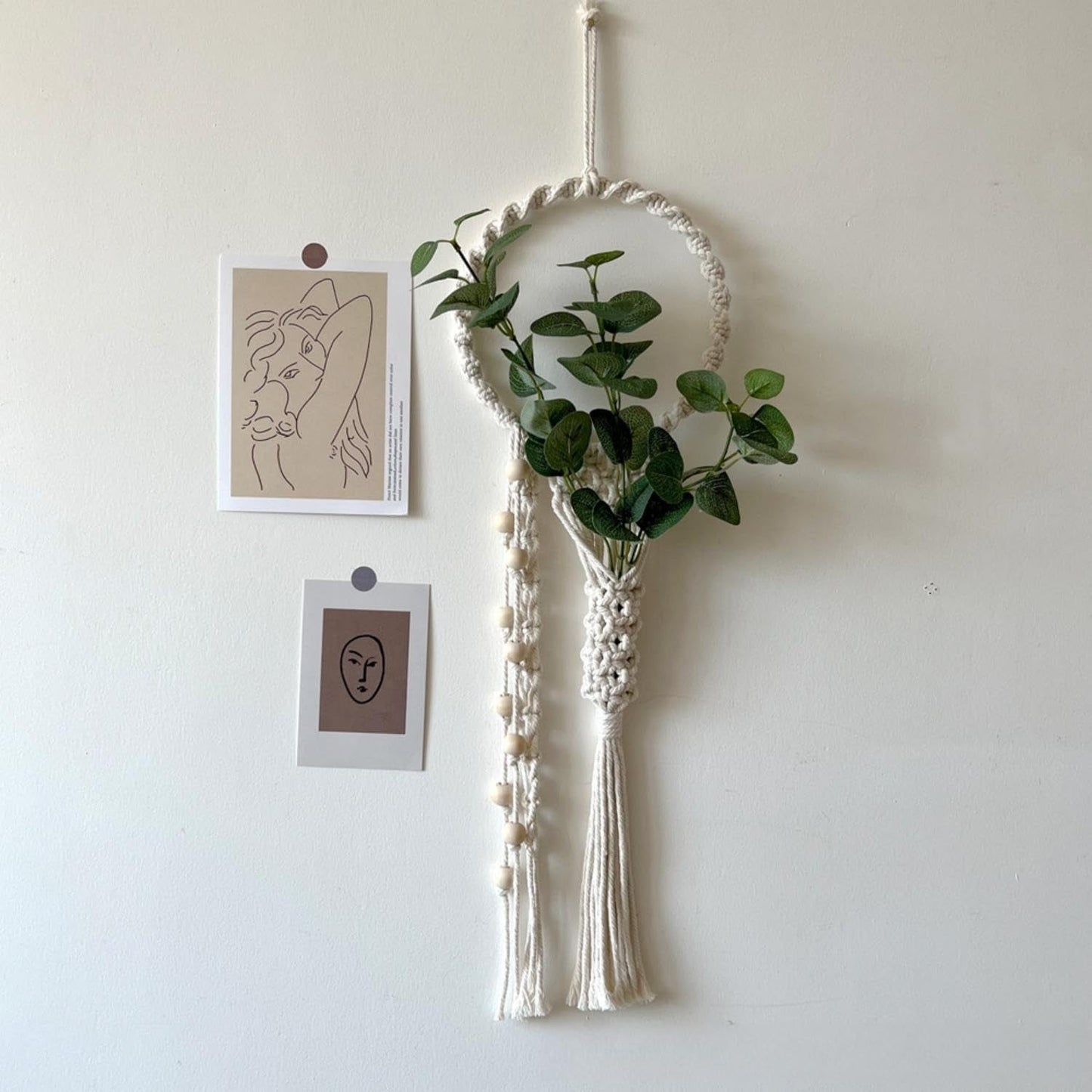 Tapiz avoik tejido para colgar en la pared decoración chic Hogar - Accesorios y Decoración Naty Shop Beige