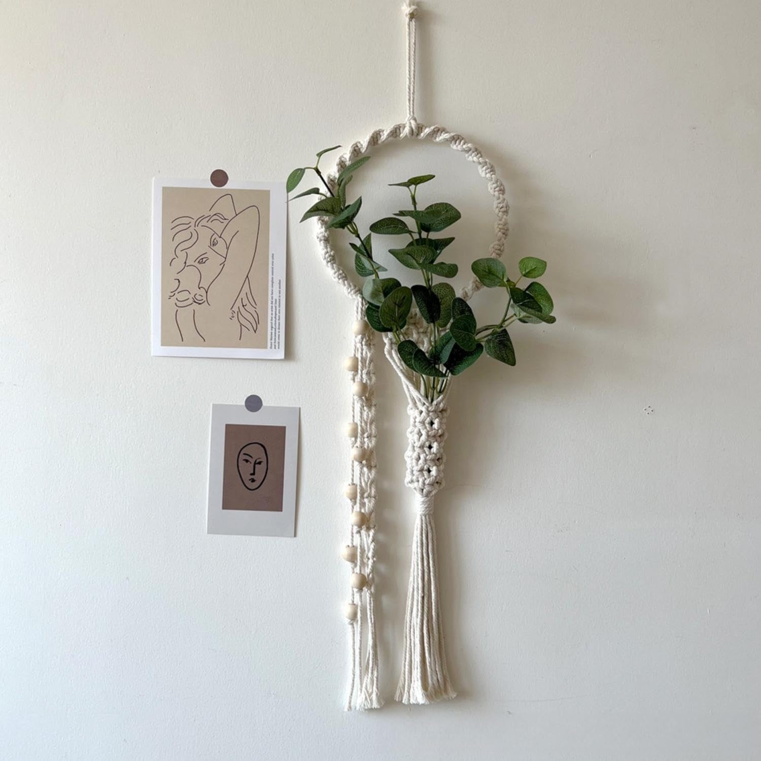 Tapiz avoik tejido para colgar en la pared decoración chic Hogar - Accesorios y Decoración Naty Shop Beige