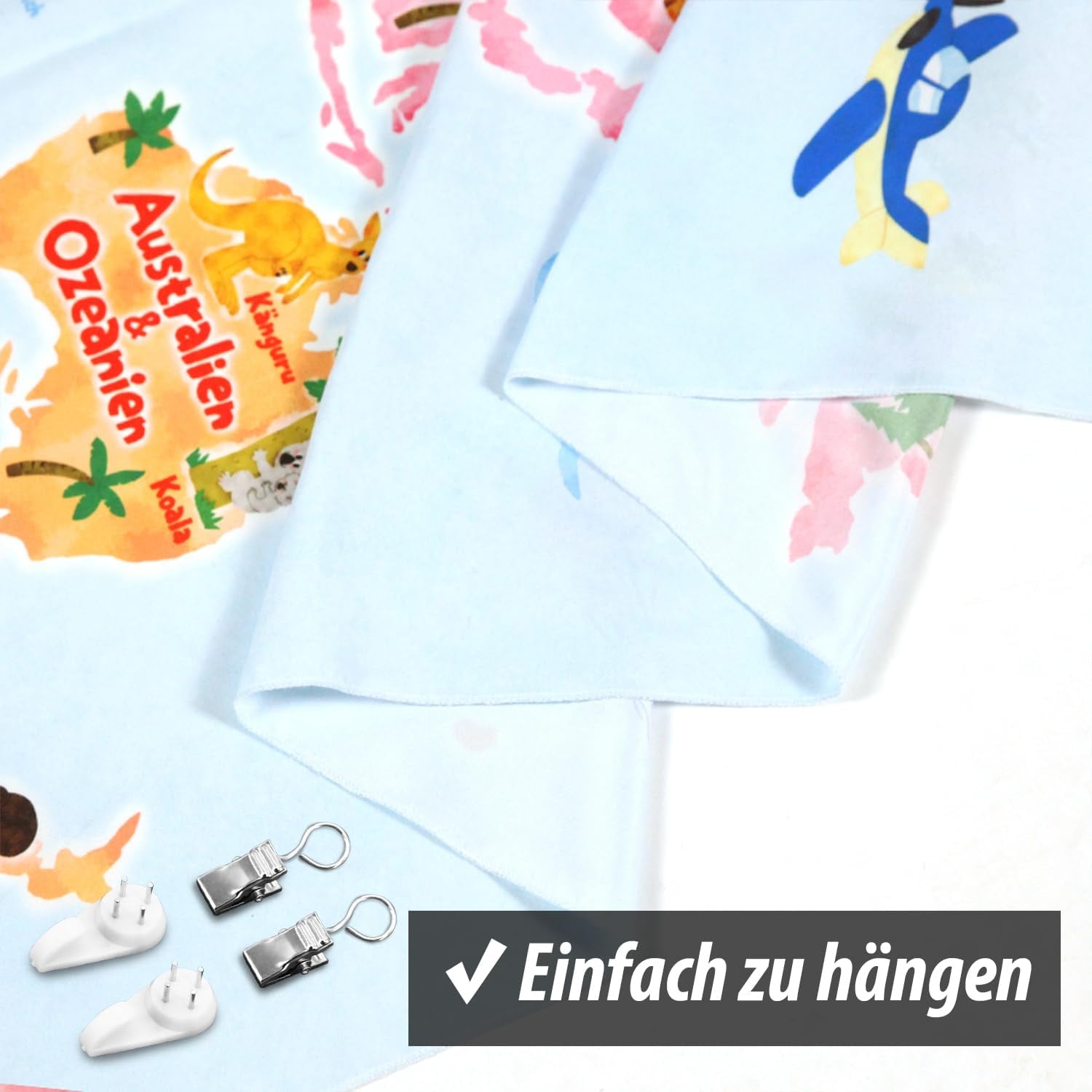Tapiz Bashom mapamundi animal alemán para niños Hogar - Accesorios y Decoración Naty Shop