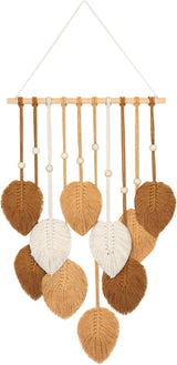 Tapiz betylfoy cuentas de madera hojas verdes Hogar - Accesorios y Decoración Naty Shop Colores caqui