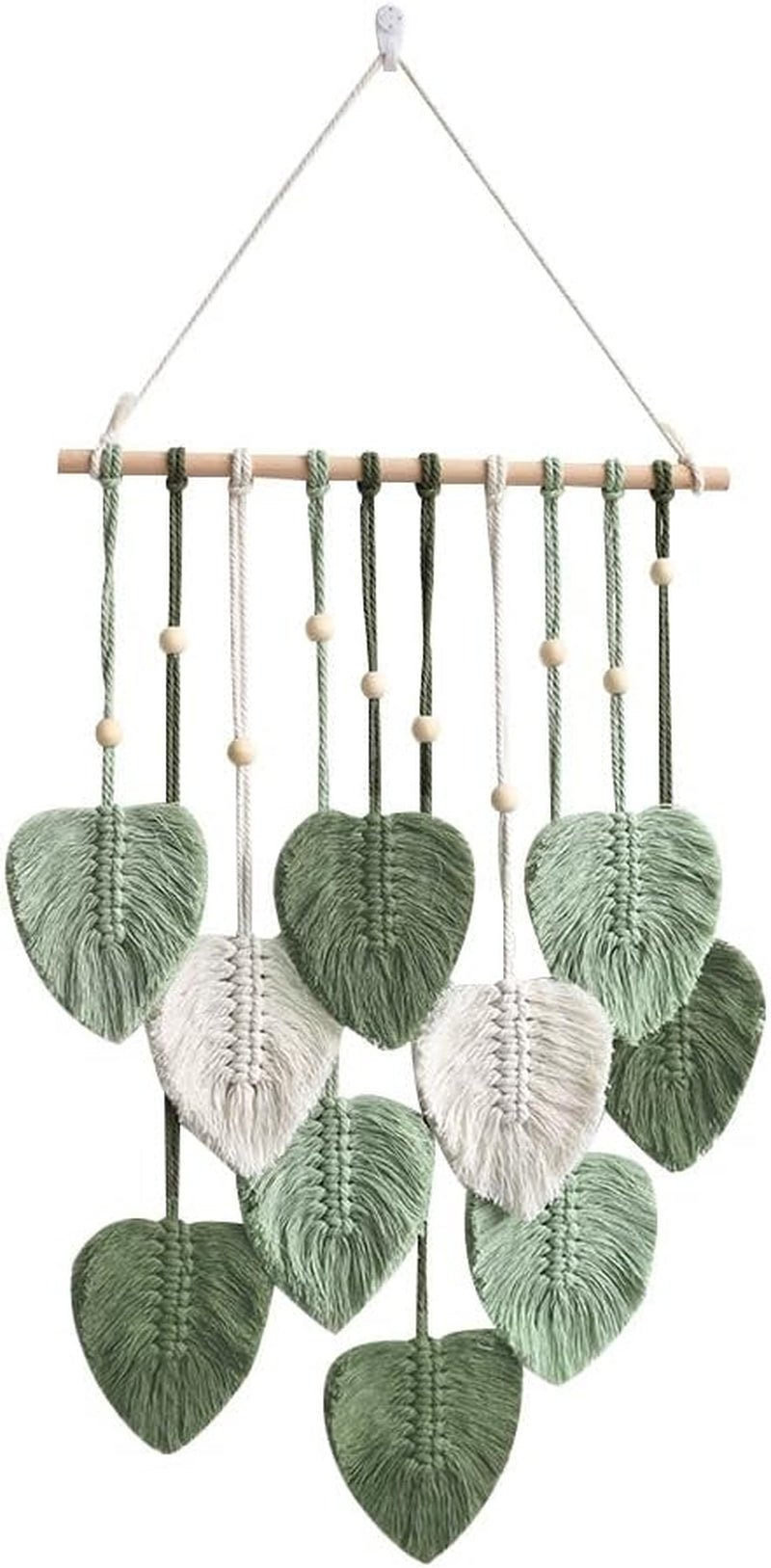 Tapiz betylfoy cuentas de madera hojas verdes Hogar - Accesorios y Decoración Naty Shop Saludos
