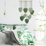 Tapiz betylfoy cuentas de madera hojas verdes Hogar - Accesorios y Decoración Naty Shop