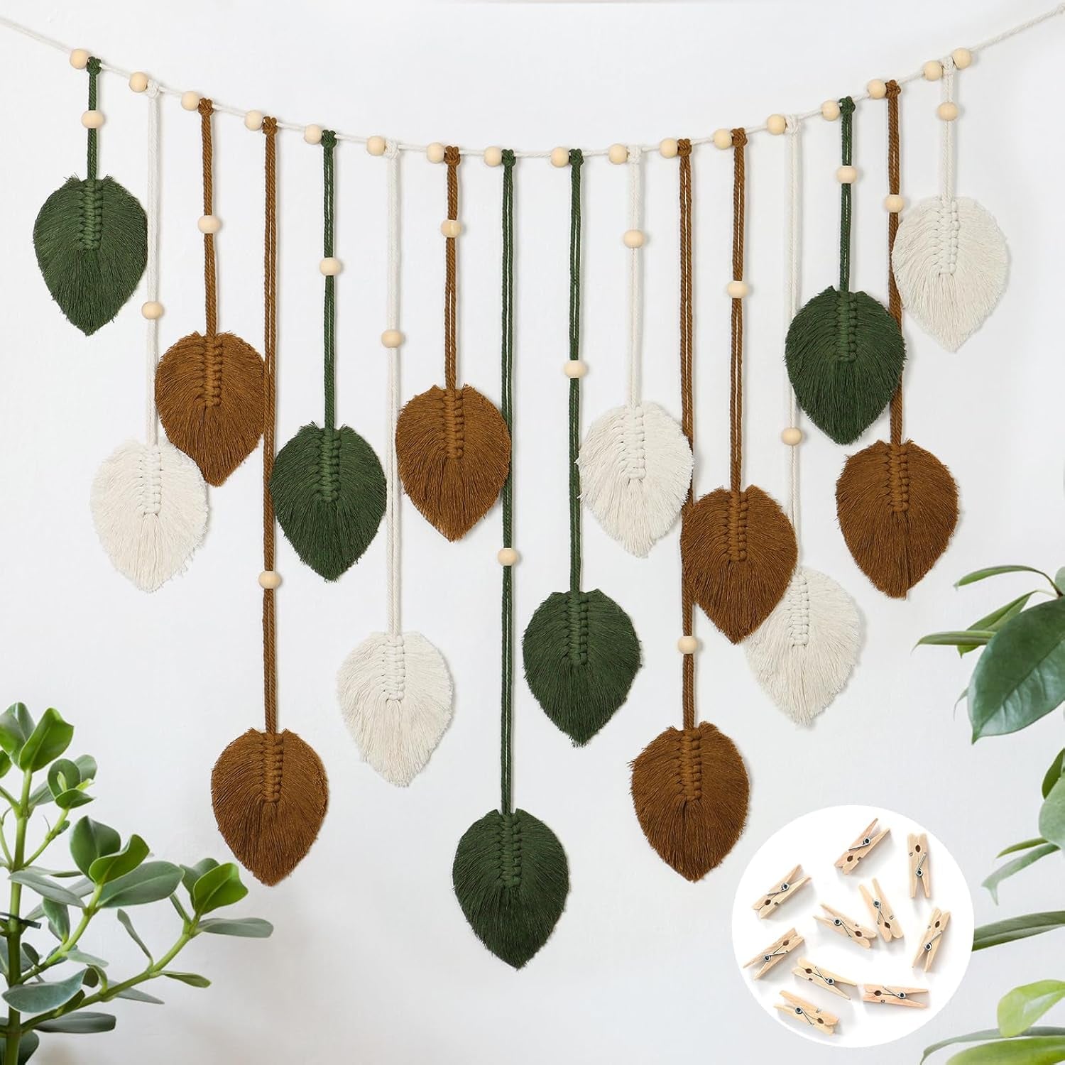 Tapiz betylfoy para colgar en la pared hoja grande deco Hogar - Accesorios y Decoración Naty Shop Caqui
