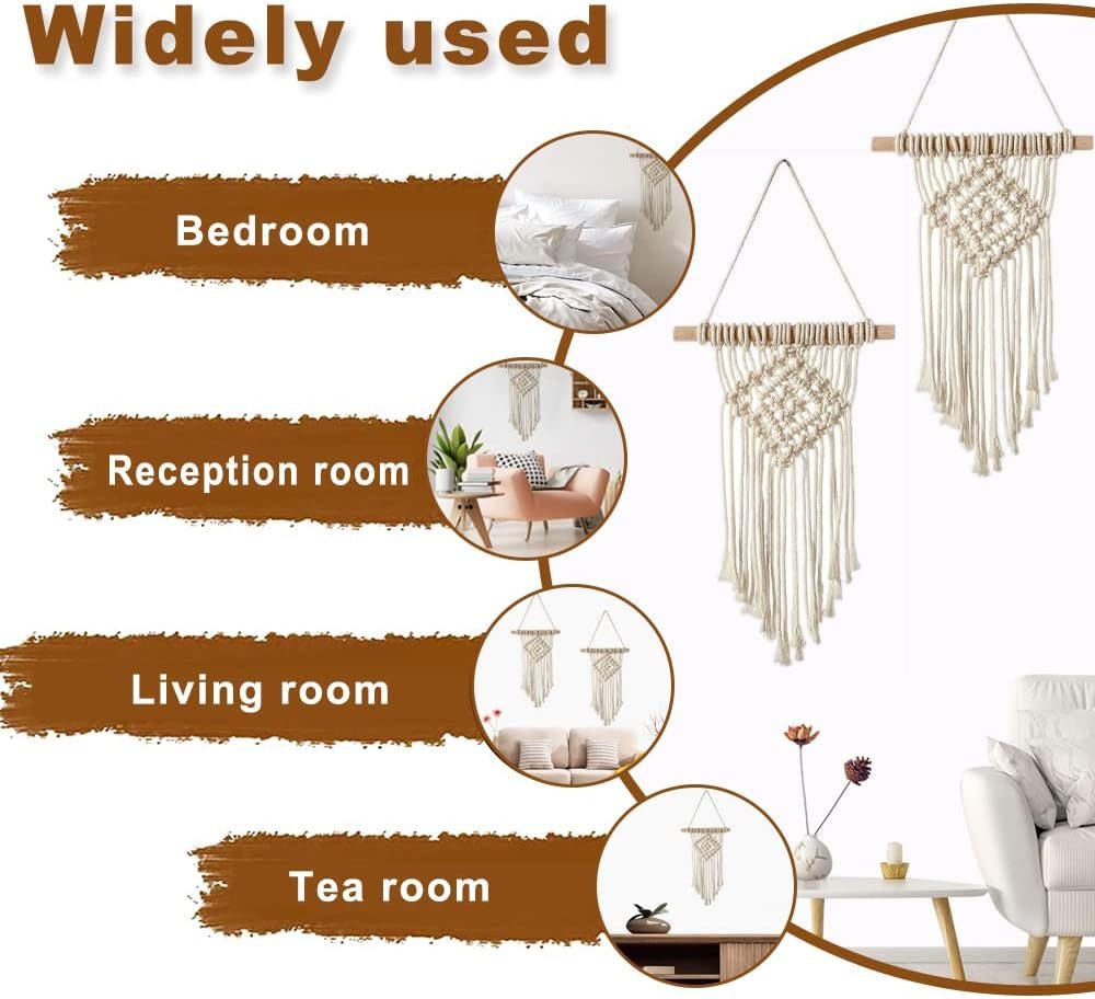 Pieza de tapiz colgante tejido a mano chic Hogar - Accesorios y Decoración Naty Shop