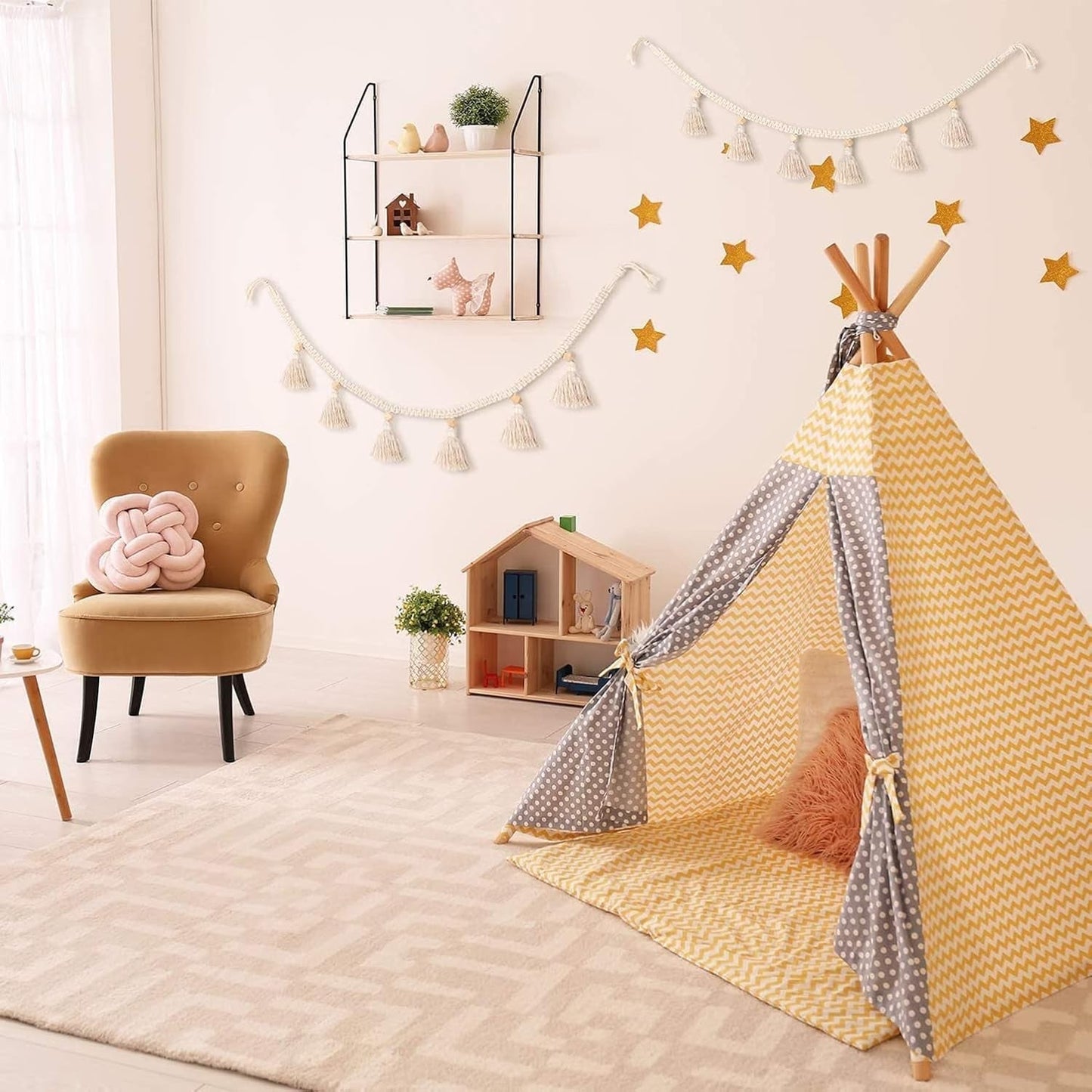 Piezas de tapiz flecos guirnalda pancarta telas de algodón Hogar - Complementos y Decoración Naty Shop