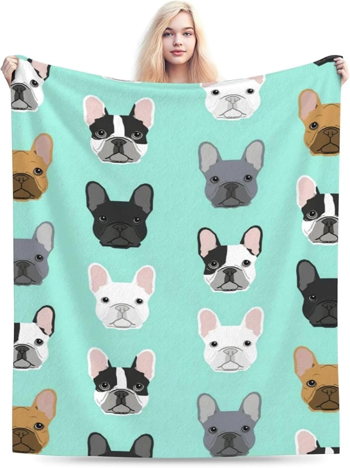Tapiz de bulldog francés con motivo estampado delante de la casa - Accesorios y Decoración Naty Shop