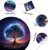 Tapiz árbol luz negra estética espacial Hogar - Accesorios y Decoración Naty Shop
