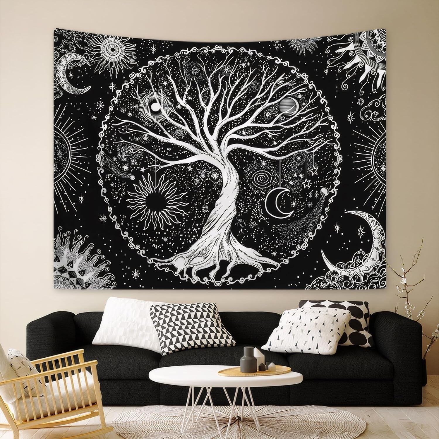 Tapiz árbol vida sol luna Casa - Accesorios y Decoraciones Naty Shop