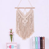 Tapiz deco atrapasueños tejido blanco decoración de pared Hogar - Accesorios y Decoración Naty Shop Borlas de encaje