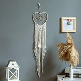 Tapiz deco atrapasueños tejido blanco decoración de pared Hogar - Accesorios y Decoraciones Naty Shop Corazón de amor