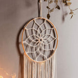 Tapiz deco atrapasueños tejido blanco decoración de pared Hogar - Accesorios y Decoraciones Naty Shop