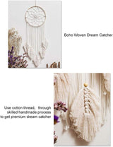 Tapiz deco atrapasueños tejido blanco decoración de pared Hogar - Accesorios y Decoraciones Naty Shop
