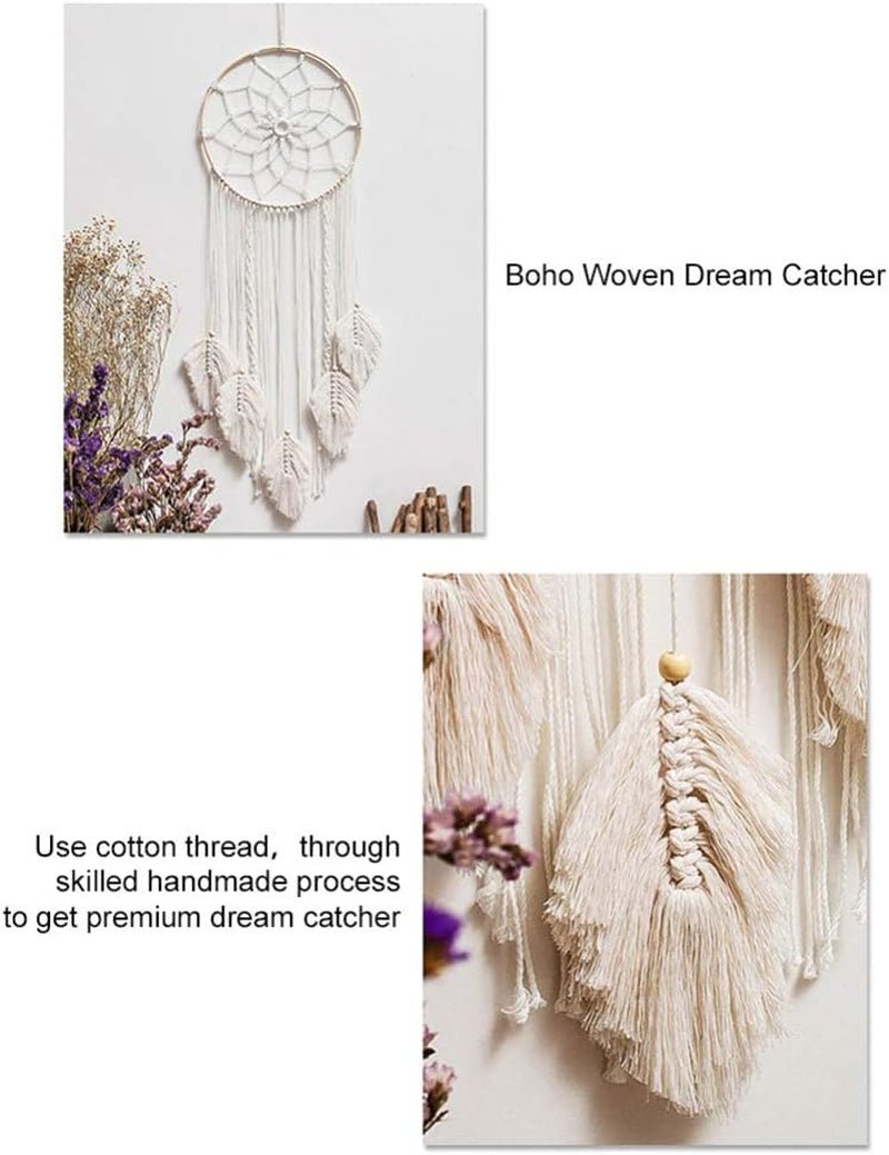 Tapiz deco atrapasueños tejido blanco decoración de pared Hogar - Accesorios y Decoraciones Naty Shop