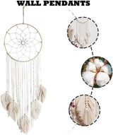 Tapiz deco atrapasueños tejido blanco decoración de pared Hogar - Accesorios y Decoraciones Naty Shop