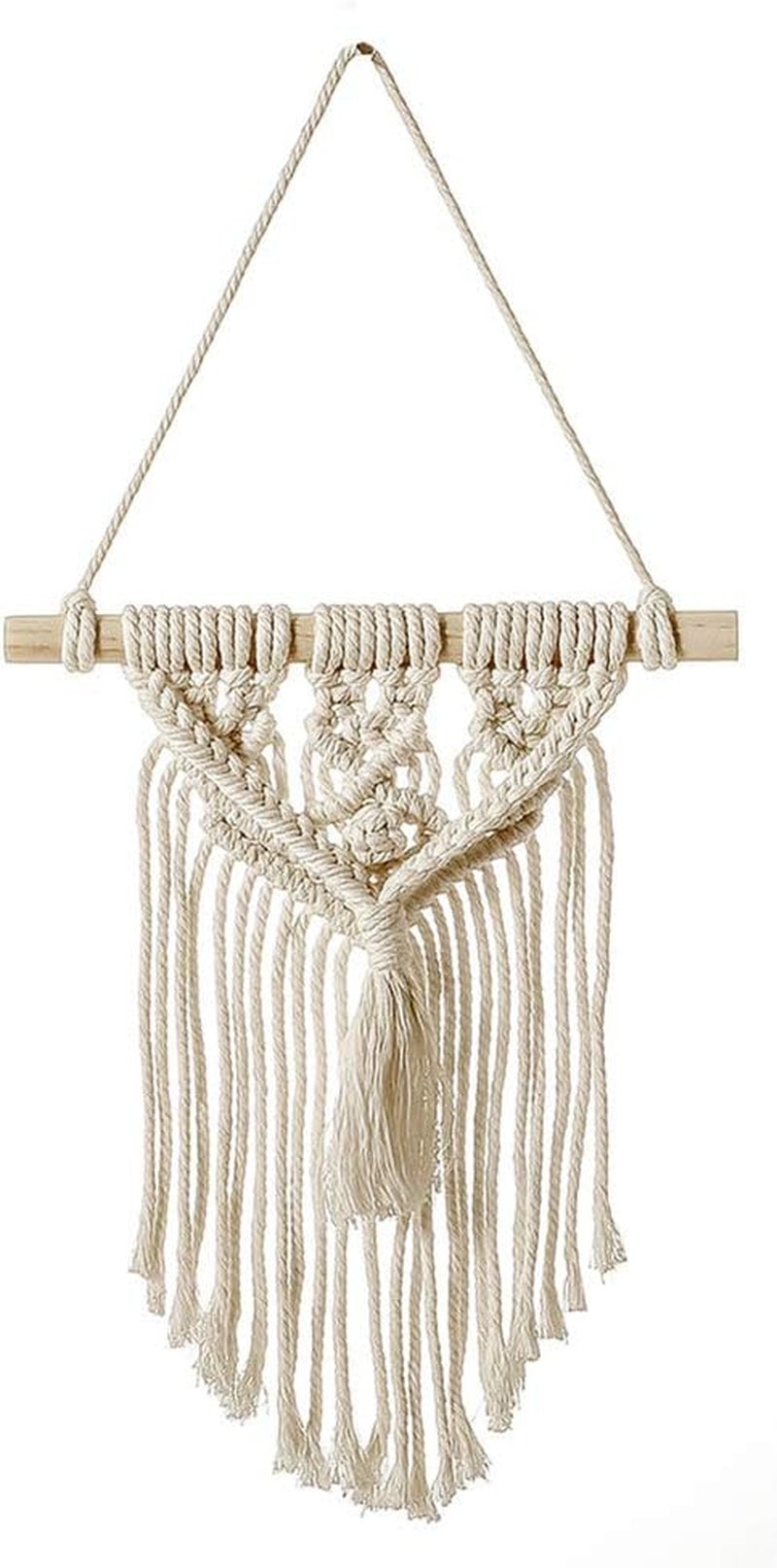 Tapiz deco atrapasueños tejido blanco decoración de pared Hogar - Accesorios y Decoración Naty Shop Borlas pequeñas