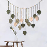Tapiz decoración cuentas de madera diseño hojas Hogar - Accesorios y Decoraciones Naty Shop Default Title