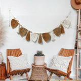 Tapiz decorativo tejido hojas flecos chic Hogar - Accesorios y Decoración Naty Shop