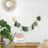 Tapiz decorativo tejido hojas flecos chic Hogar - Accesorios y Decoración Naty Shop