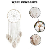 Tapiz atrapasueños blanco grande con borla hecha a mano Casa - Accesorios y Decoraciones Naty Shop