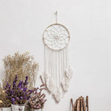 Tapiz atrapasueños blanco grande con borla hecha a mano Casa - Accesorios y Decoraciones Naty Shop