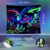 Tapiz dremisland seta luz negra psicodélico galaxia reactiva pared Hogar - Accesorios y Decoración Naty Shop