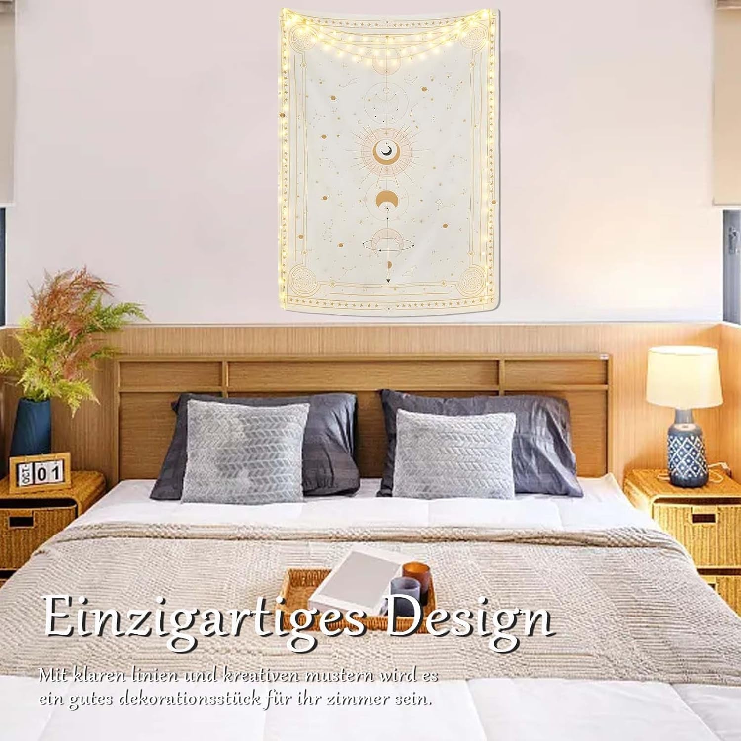 Tapiz fases de la luna constelación misteriosa Hogar - Accesorios y Decoración Naty Shop