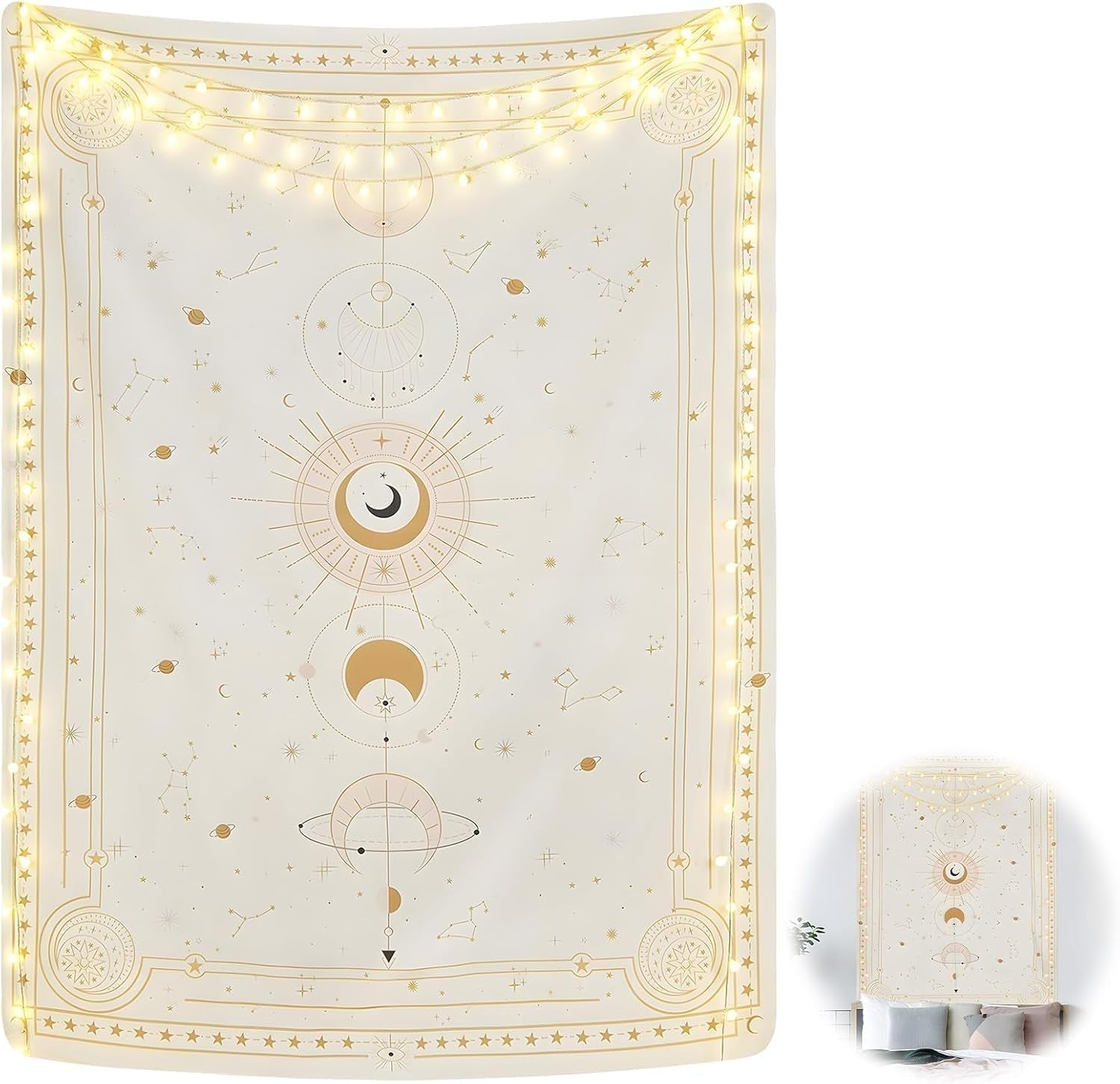Tapiz fases de la luna constelación misteriosa Inicio - Accesorios y Decoraciones Naty Shop Default Title