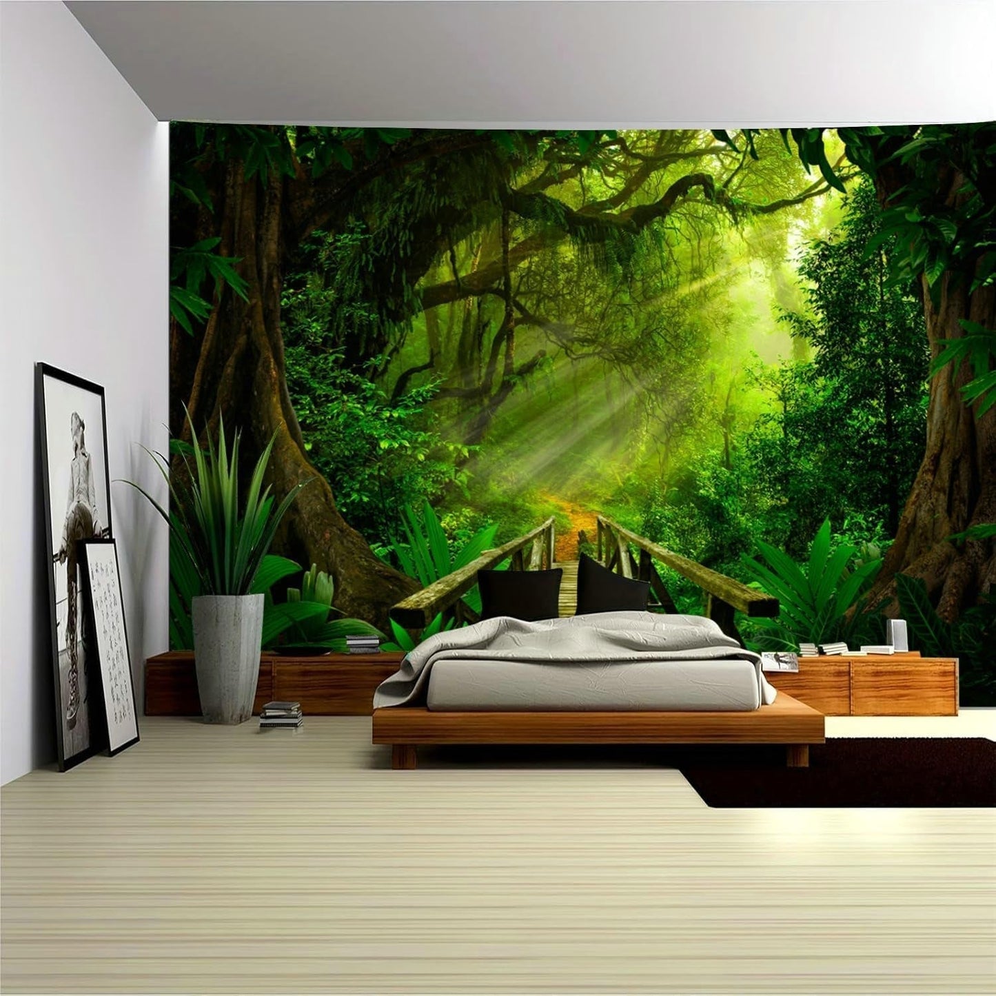 Tapiz verde bosque colgante exterior Hogar - Accesorios y Decoración Naty Shop