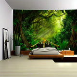 Tapiz verde bosque colgante exterior Hogar - Accesorios y Decoración Naty Shop