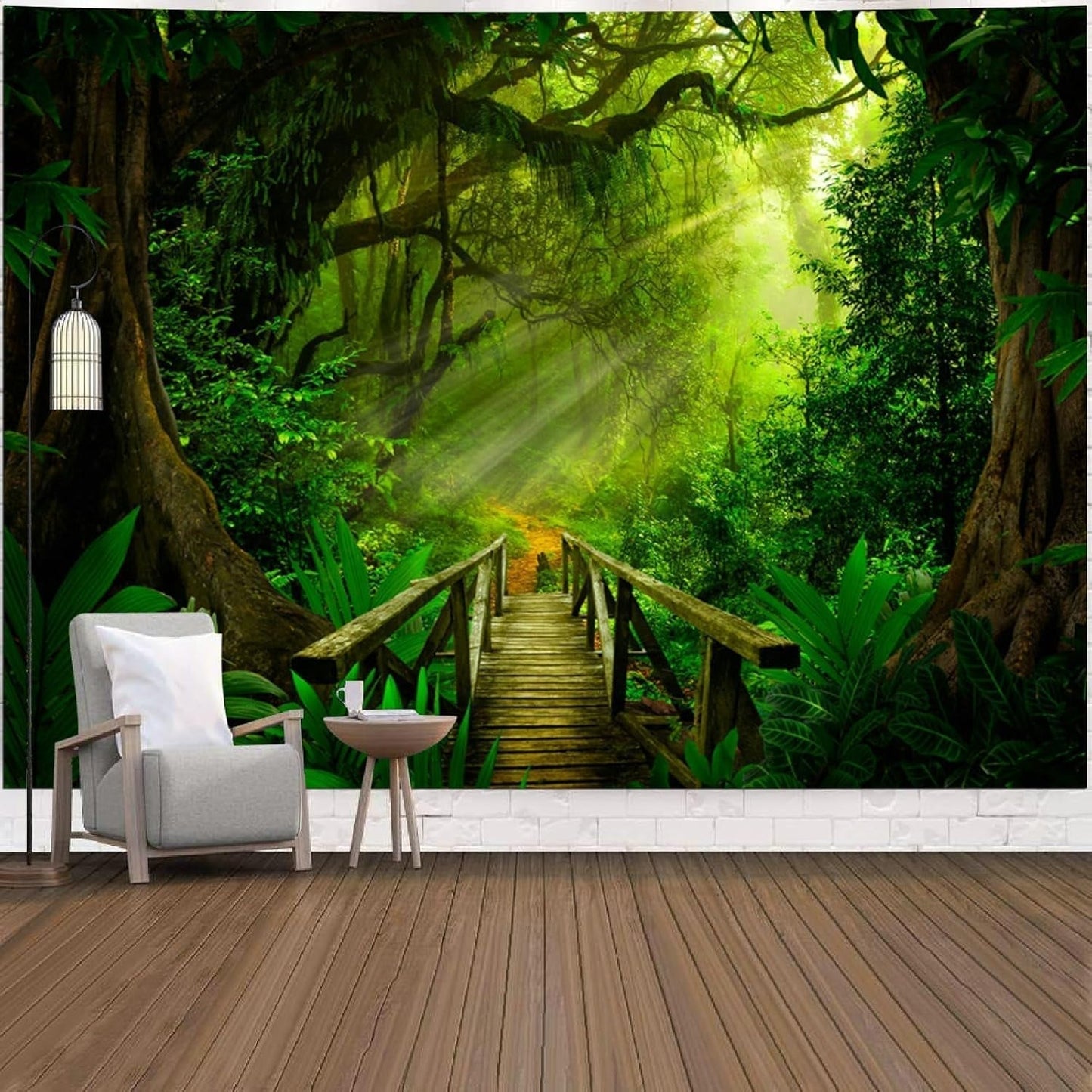 Tapiz verde bosque colgante exterior Hogar - Accesorios y Decoración Naty Shop