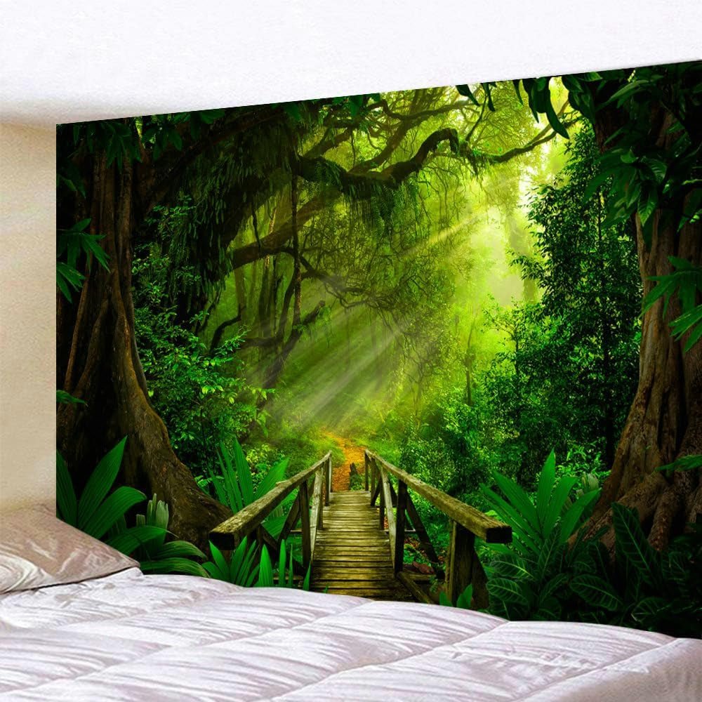 Tapiz verde bosque colgante exterior Hogar - Accesorios y Decoración Naty Shop